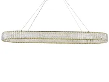 NEWPORT 8240 8240N/140 oval gold , Люстра, Gold Сlear crystal L140*W40*H10/250 cm LED 76W 7040Lm 3100-4000K