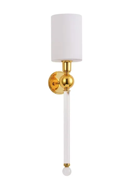 Бра Crystal Lux MIRABELLA AP1 GOLD/WHITE | Дом Декора