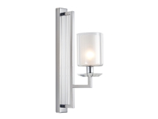 NEWPORT 4400 4401 L/A chrome new , Бра, Long Chrome Clear crystal Clear glass L12*H50*Sp25,5 cm E14 1*