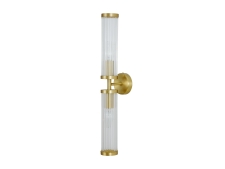 NEWPORT 3720 3722/A brass , Бра, Brass Clear glass L6,2*H50*Sp10,5 cm E14 2*25W
