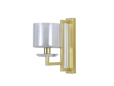 NEWPORT 4400 4401/A mat.gold , Бра, Matte gold Clear crystal Clear glass L15*H30*Sp27 cm