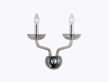 NEWPORT 12600 12602/A smoke , Бра, Nickel Smoke glass L35*H40*Sp23 cm Е14 2*40W