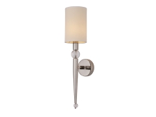 NEWPORT 3520 3521/A small nickel без абажуров , Бра, Nickel Clear glass L12*H52.7*Sp16 cm E14 1*40W