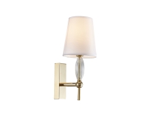 NEWPORT 4370 4371/A gold , Бра, Gold Clear glass Shade white L14*H34,5*Sp18 сm Е14 1*40W