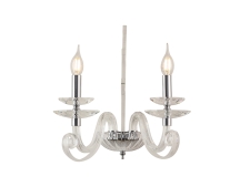 NEWPORT 8570 8572/A chrome , Бра, Chrome Clear crystal glass L37*H40*Sp27 cm Е14 2*40W