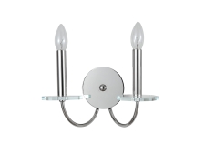 NEWPORT 3870 3872/A nickel , Бра, Nickel Clear glass L27,2*H21*SР18 cm Е14 2*40W