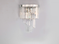 NEWPORT 31100 31103/A nickel right , Бра, Nickel Clear crystal L30*H47*Sp17 cm E14 3*40W