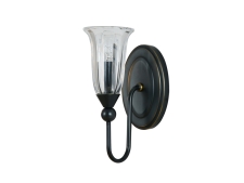 NEWPORT 3710 3711/A black+gold , Бра, Black+gold Clear glass W11,7*H26,5*Sp16,5 cm E14 1*40W